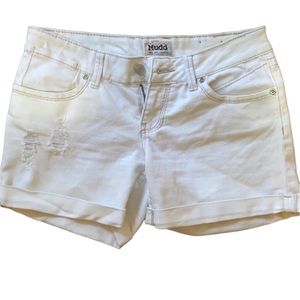 Mudd white jean shorts